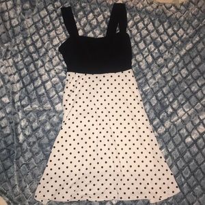 Black and white polka dot dress